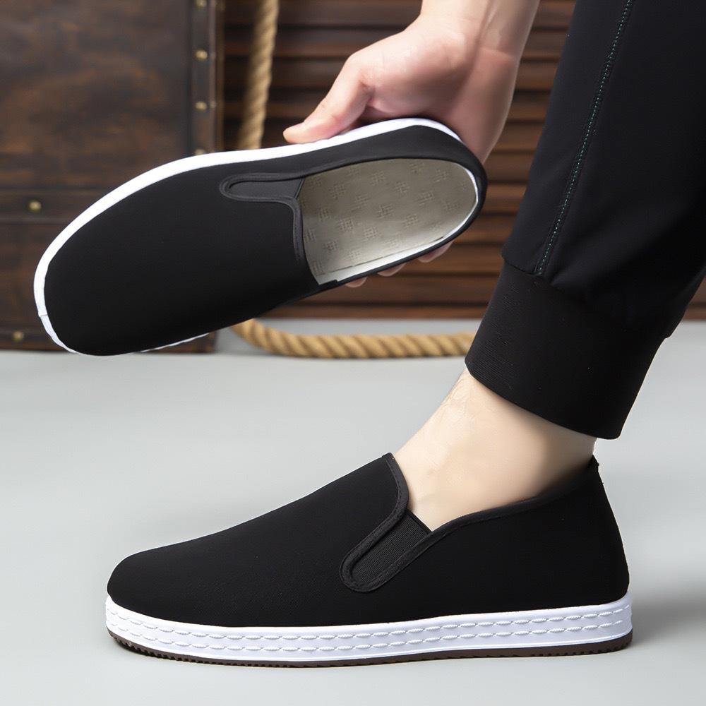 New Versatile Men's Low-top Traditional Thousand-layer Sole Old Beijing Men's Cloth Shoes Soft Sole Light and Comfortable