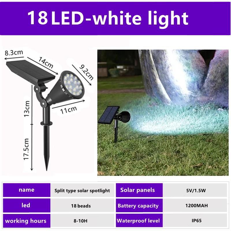 Unique Design 18 Led Spot Light Waterproof Garden Led Solar Stake Spotlight For Pathway Landscape Lawn Outdoor Decor