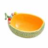Hami Melon Shape Fruit Bowl with Fork Large Capacity Cute Toothpick with Holder  Household Use