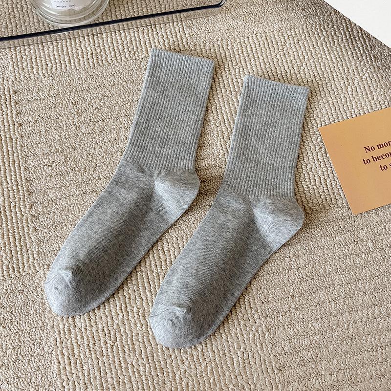 Women's Trendy Candy Color Thin Mid-Calf Socks - Colorful Japanese Style Summer Pile Socks
