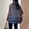 White Duck Down Down Vest Women's Outer Wear 2025 Winter New Stand-up Collar Korean Version Design Quilting Line Warm Auspicious Cloud Vest