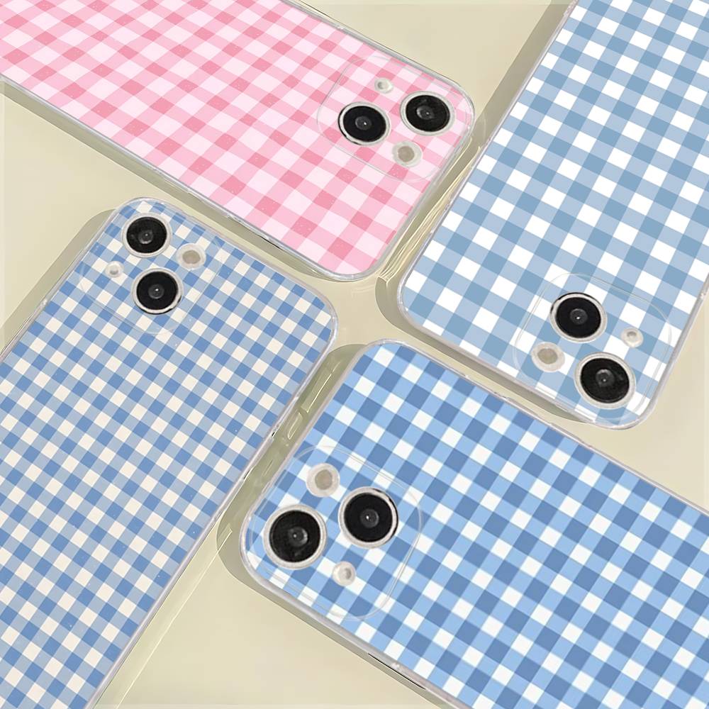 Simple Chic Lattice Pattern Fit For IPhone 16 15 Promax Phone Case IPhone 14 11 12 High End 13 Pro Silicone