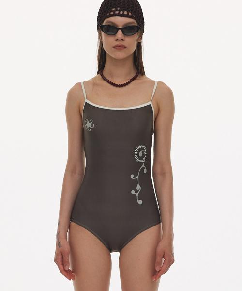 Hata Graphic Monokini_Brown