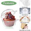 100Pcs Cupcake Packaging Box Clear Dessert Donut Muffin Cake Container Holder Wedding Birthday Party Supplies Christmas Decor