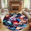 Jujutsu Kaisen Print Round Rug, Washable Floor Carpet, For Entryway Dorm Laundry Room Office Study, Home Decor Birthday Christmas Gift