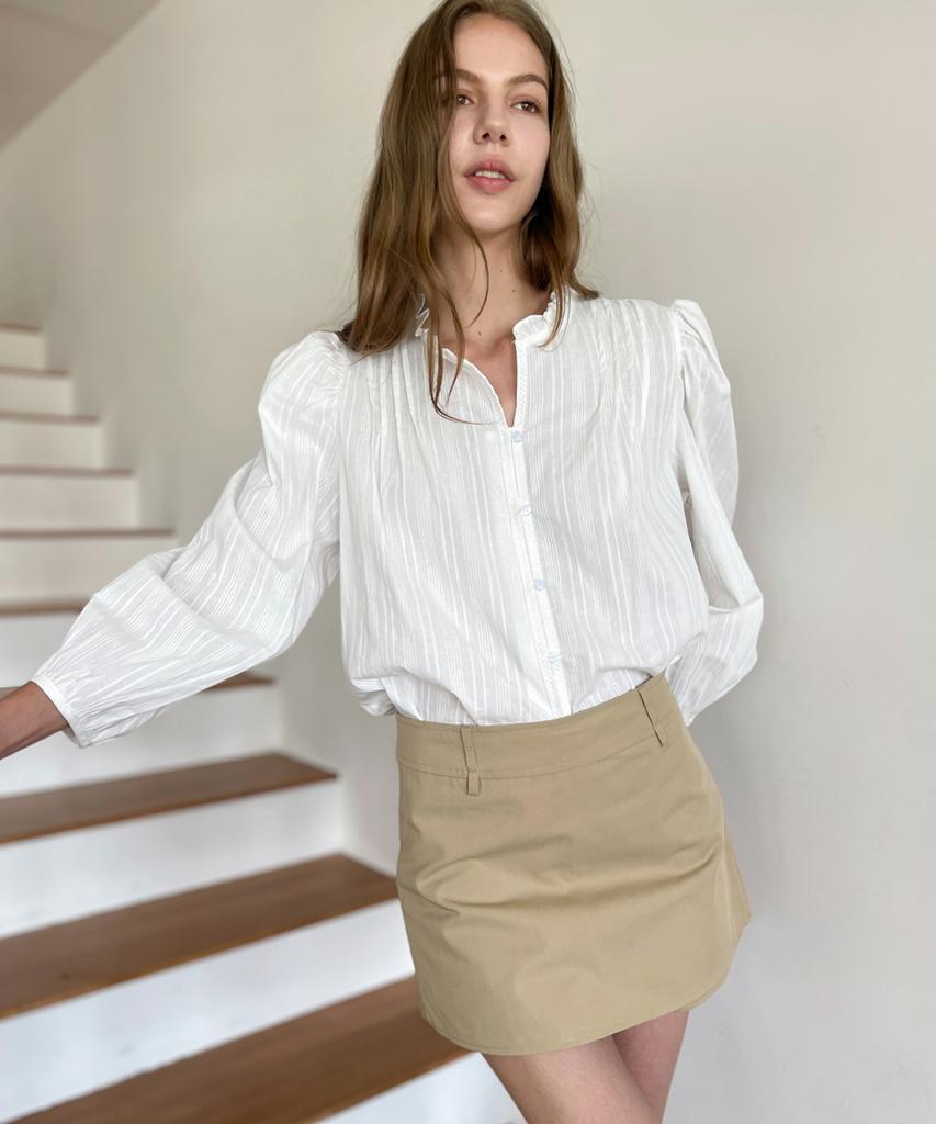 Raverous Belted Mini Skirt/Pants_Beige