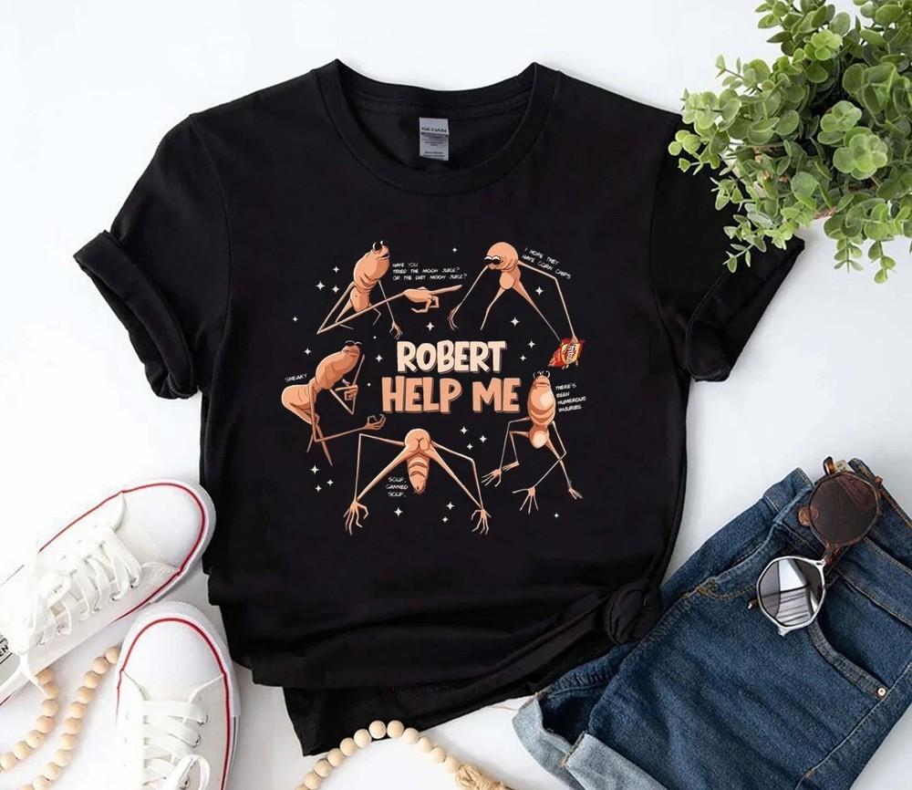 Robert Help Marcus The Worm Ugly T-Shirt, Funny Meme Shirt Unisex T-Shirt XL