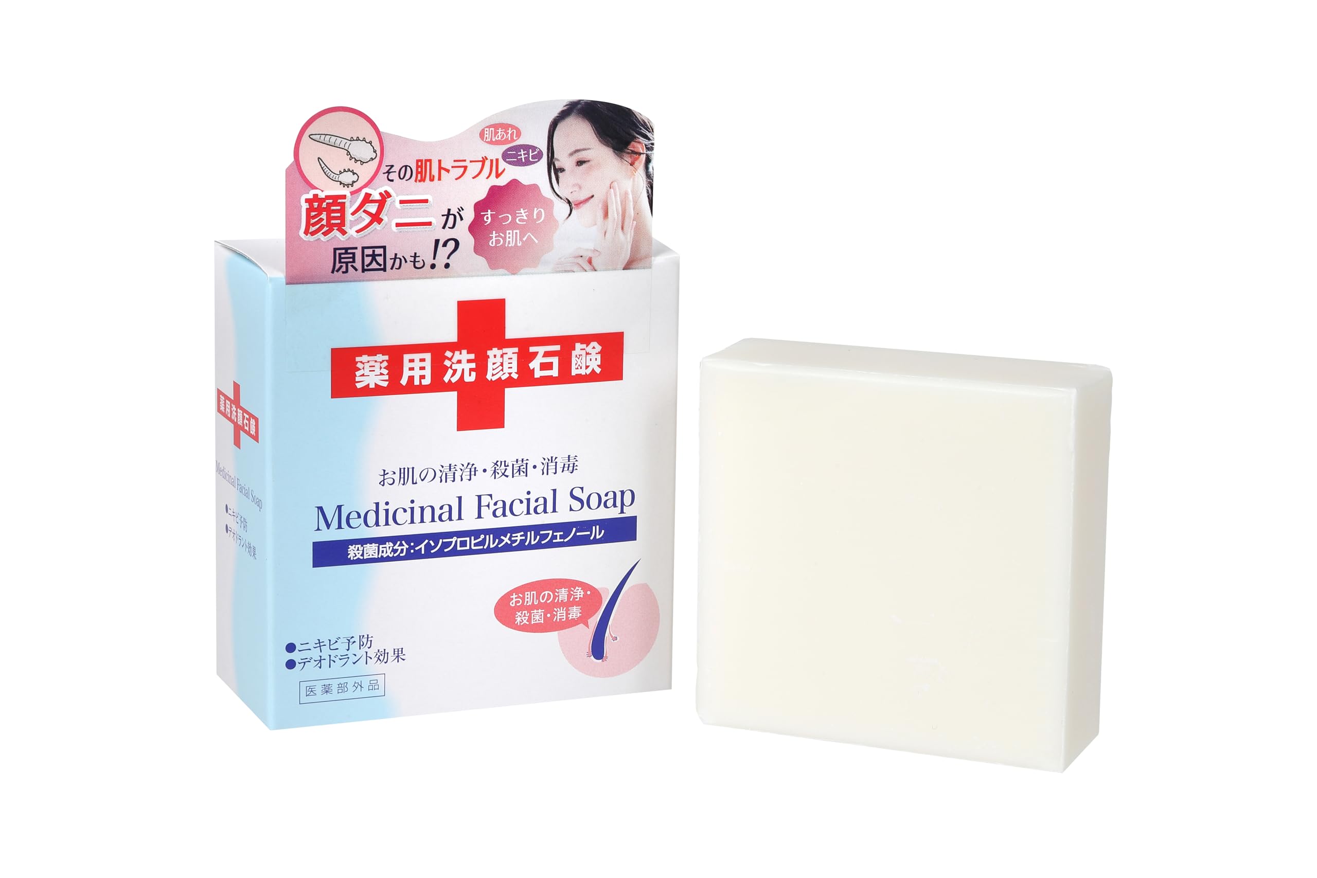 

Лечебное средство для умывания для профилактики лицевых клещей и акне Daim Medicated Face Protect Soap 115г