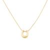 Niche Design Stainless Steel U-Shaped Pendant Necklace Women'S Versatile 18K Gold Horseshoe Collarbone Chain Jewelry