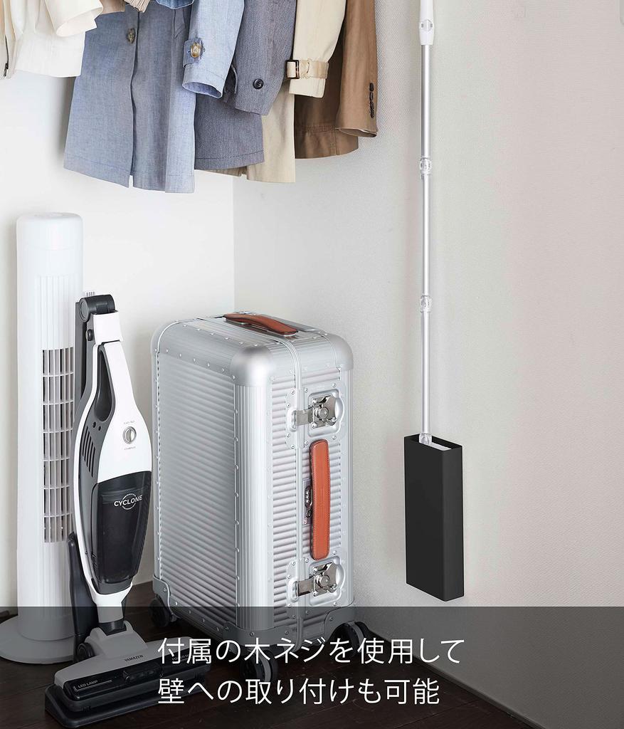 Yamazaki Jitsugyo 5388 Magnetischer Bodenwischerständer, Schwarz, 11 x 5 x 26 cm, Turm, schwebende Lagerung, einfache Installation, ca.