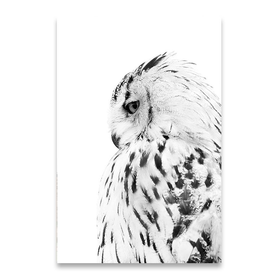Jaguar Cow Cute Alpaca Animal Poster and Prints Black White Wall Art Nursery Canvas Painting Pictures for Living Room Home Decor