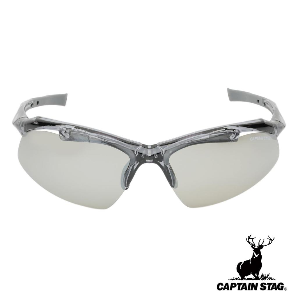Captain Stag Polarized PC Smoke Flash Men's Sunglasses, Plastic, Mirror, CSP-S007-1