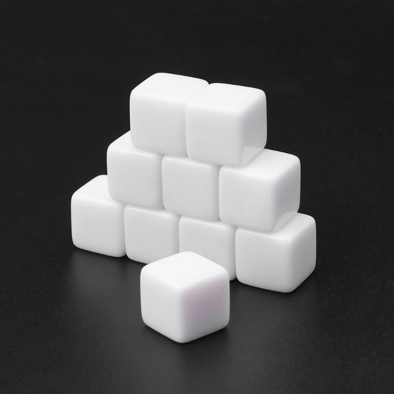 White Blank Dice Game Props Educational Toys Club/Party/Family Games Accessories
