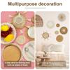 7Pcs Hanging Woven Wall Basket Handmade Decorative Rustic Boho Wall Baskets Decor Home Farmhouse Round Seagrass Baskets Art Gift