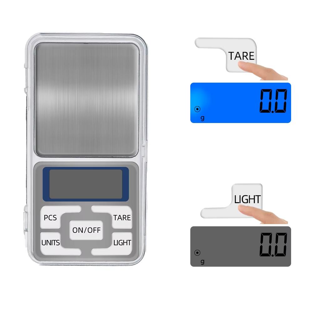 100g/200g/500g x 0.01g Mini Electronic Digital Balance LCD Display Jewelry Diamond Weight Scale with Backlight Pocket Scale