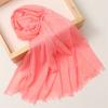 Foreign Trade Silk Scarf Cotton And Linen Headscarf Women'S Spring And Summer Solid Color Japanese And Korean Scarf Sun Protection Warm Shawl Hair