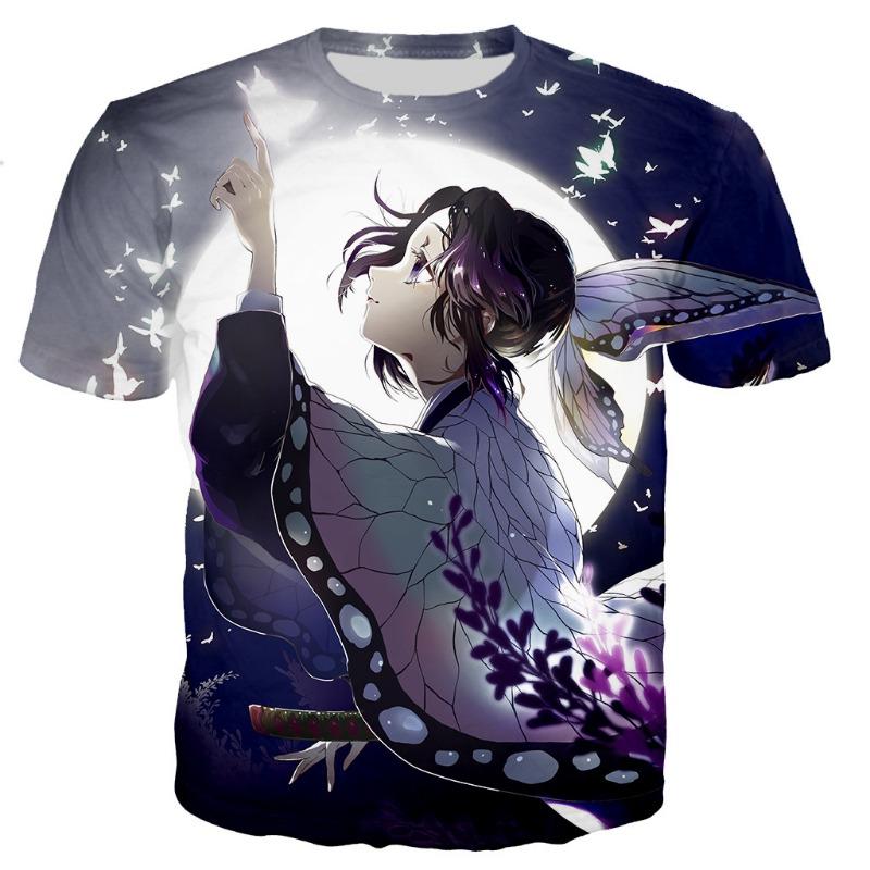 Toyo Cosplay Demon Slayer Kochou Shinobu T Shirt Men Women 3D Printed T-shirts Casual Harajuku Style Tshirt Streetwear Tops