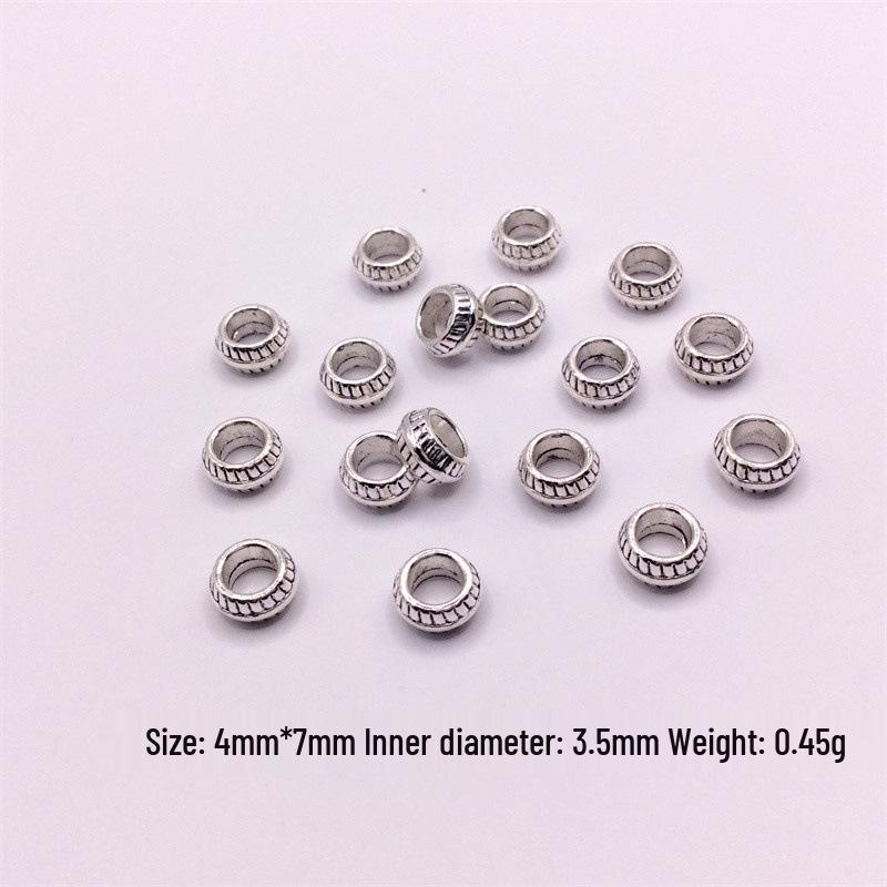 Tibetan Silver Beaded Spacer Beads for DIY Jewelry: Bracelet, Necklace, Hand String Accessories