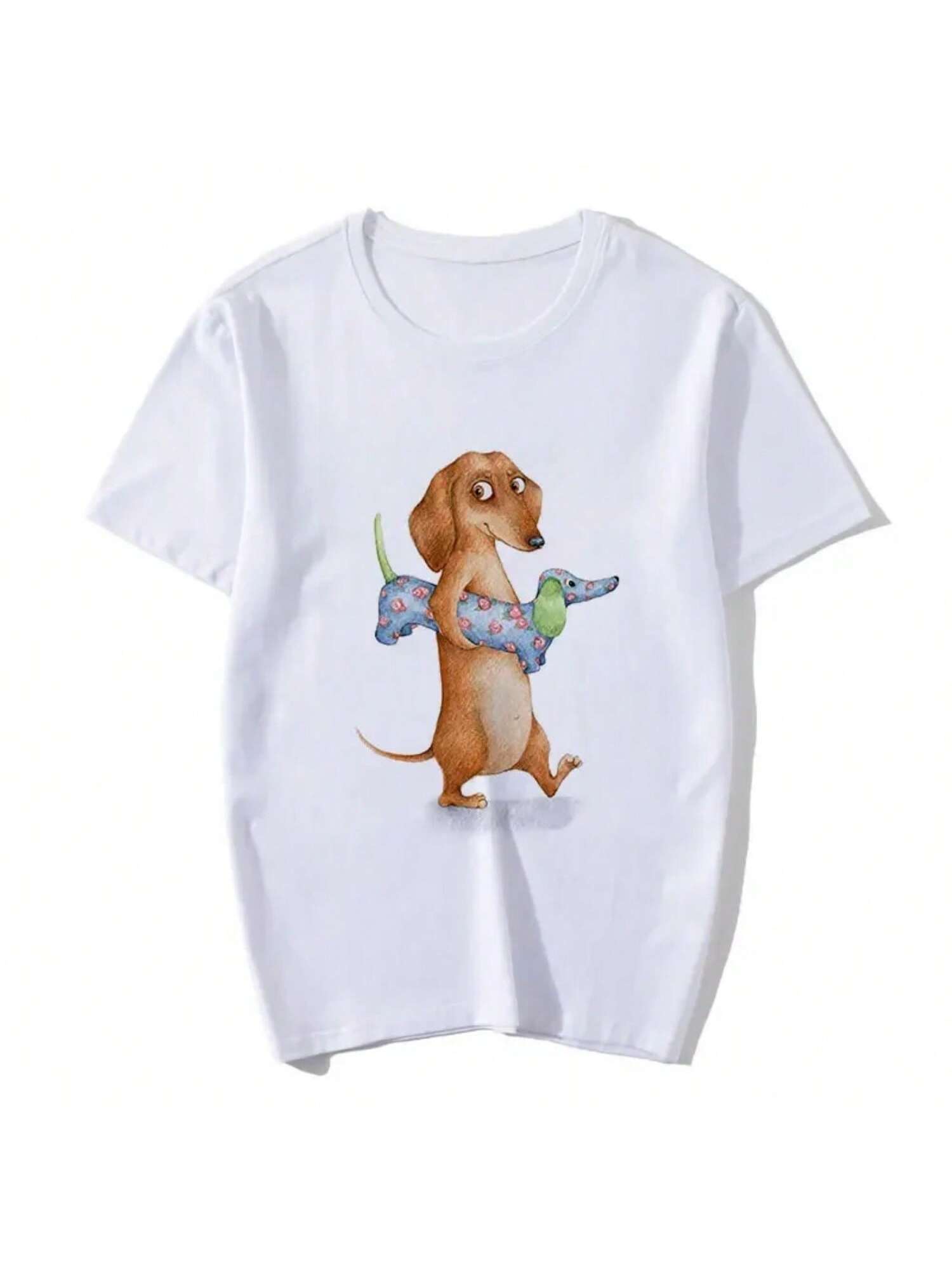 ZOGANKIN Dachshund Funny T Shirt Wounisex Harajuku Cute Dog And Cat Summer New Fashion T-Shirt WounisexTshirt Tops Graphic T Shirts S разноцветный