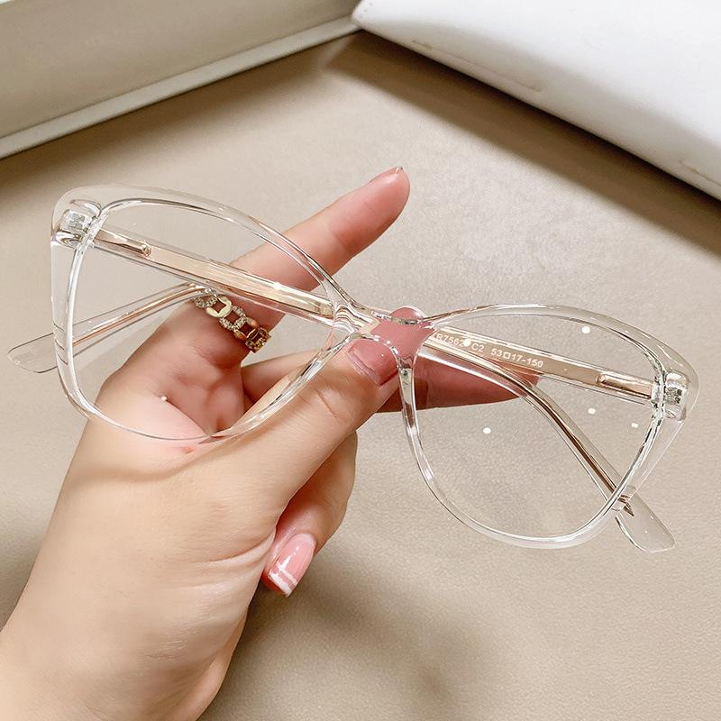New Green Cat Eye Blue Light Blocking Glasses Frame TR90 Luxury Oversized Presbyopic Eyeglasses Popular Reading Glasses +2.25 +4