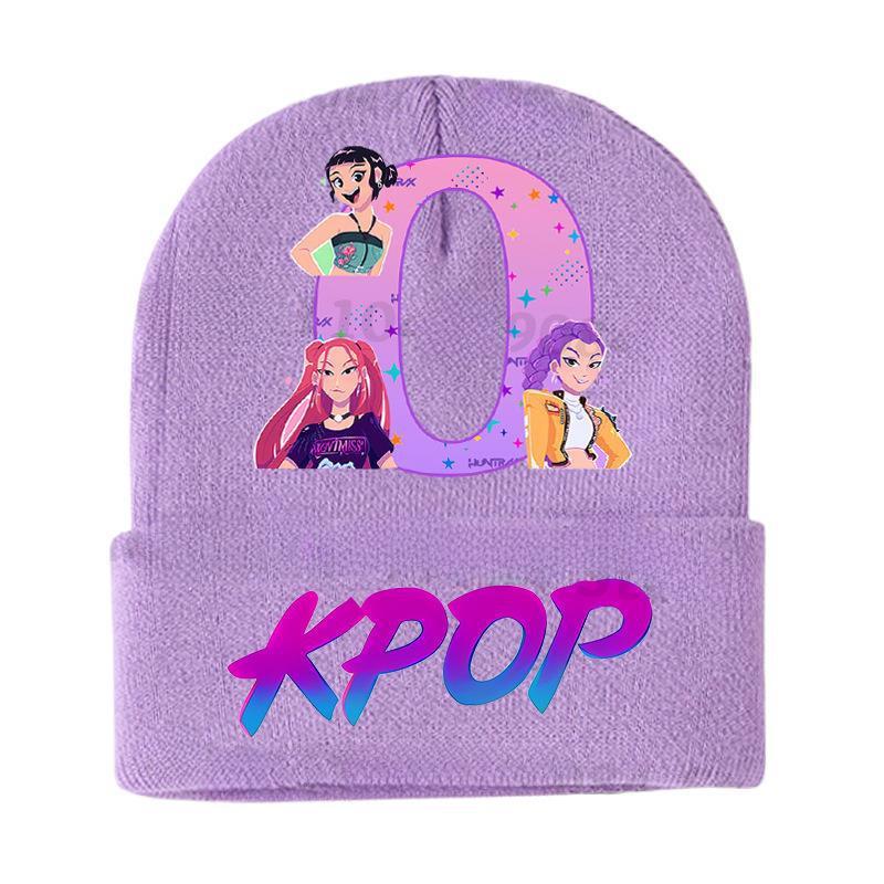 Demon Slayer KPOP Cartoon Pletená čepice - Teplá venkovní vlněná čepice pro děti