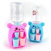Non-Toxic Mini Children Dual Water Dispenser Toy With Cute Pink Blue Cold/Warm Water Juice Milk Drinking Fountain Simulation Kitchen Toys