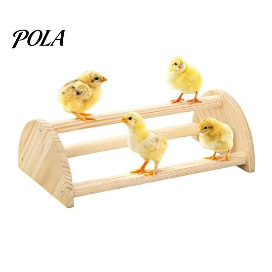 Poultry Coop Perch Wooden Chick Stand, Pine Wood Chicken Roosting Bar, Semi-Circular Bird Stand Toy Jungle Gym for Brooder Parrots Use, Assembly