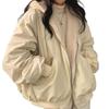 Winter new plush cotton clothes on both sides women's loose hooded plush thickened coat women's cotton jacket