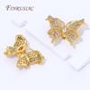 18K Gold Plated with Zircon Butterfly Beads Accessories,Spacers For Beads DIY Bracelets&Necklaces Jewelry Making Supplies