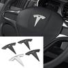 3D Car Badge Steering Wheel Emblem Cover Auto Interior Accessories For Model 3 Model S X Model Y 2020 2021 2022 Roadster