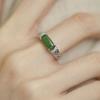 925 Sterling Silver Retro Temperament Hetian Jasper Hollow Index Finger Ring Feminine Sense National Tide Ethnic Style Ring 2026