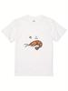 Funny Crayfish Pose Graphic T Shirt Unisex Summer Casual Short Sleeve Crew Neck Loose Tee Kawaii Lobster Animal Print Top