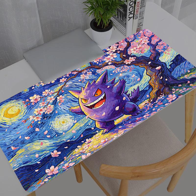 Mouse Pad Pokemon Pikachu Gengar Computer Laptop Anime Keyboard Mouse Mat Large Mousepad Keyboards Gamers Decoracion Desk Mat 800x300x2mm