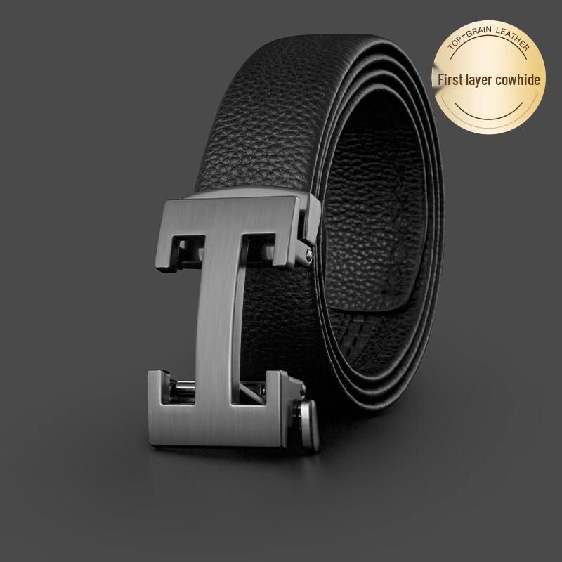 COW Heren Echt Leer Automatische Gesp Riem