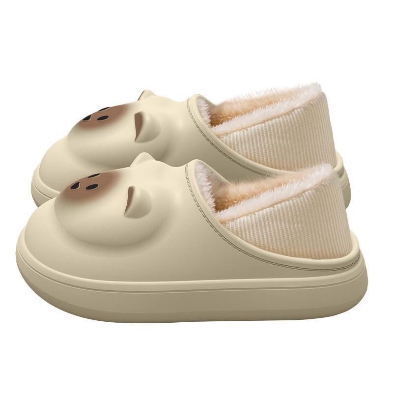 Waterproof Shoes and Slippers for Women's Indoor Home, Warm and Quiet with Velvet Cotton