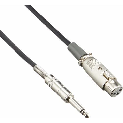 Microphone Cord 3m (6.3 Monaural Plug - 3-pin Female)