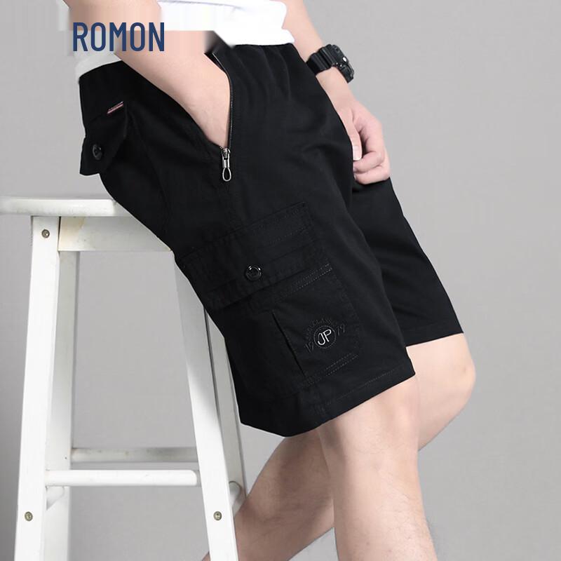ROMON Men s Summer Loose-Fit Cargo Beach Pants XL