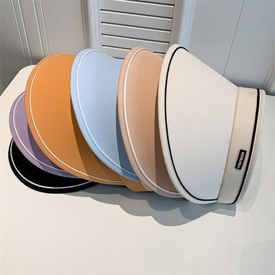 Summer Hat Women Uv Big Brim Sunscreen Hat Face Cover Candy Empty Top Hat Cycling Sports Wide Edge Sun Hat
