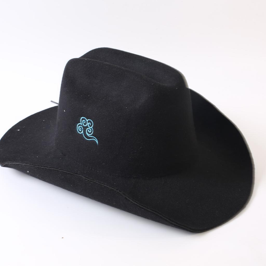 Popular European and American Classic Imitation Cashmere Felt Hat, Men's and Women's Fashion Seamless Edge Western Cowboy Hat