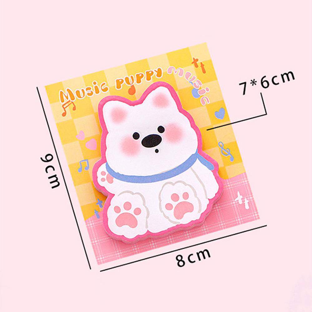 1 Piece Sticker Cute Kawaii Dopamine Dog Sticky Notes Notepad Memo Pads Office School Supplies Stationery