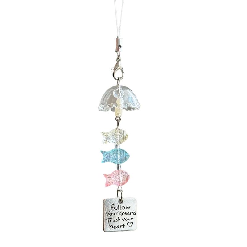 Creative Fish Wind Bell Phone Chain Bag Pendant Decorations Perfect for Enhancing Style in Daily Life and Special Event