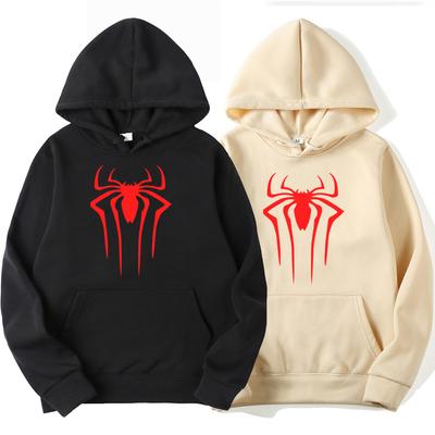 2026 Fashion Brand Men's Hoodie Casual Hoodie Sweatshirt Men's/Women's Top Solid Color Printed Spider Hoodie Sweatshirt