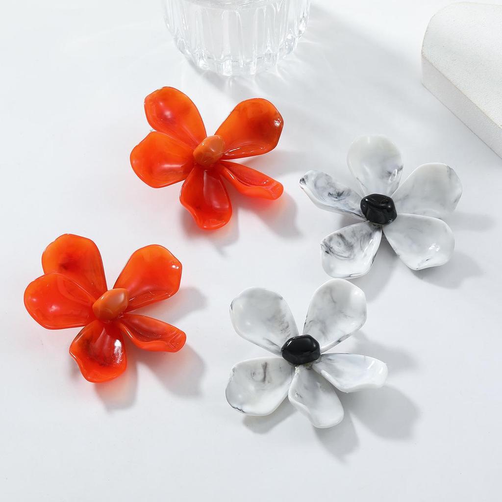 2024 Exaggerated Flower Resin Earrings for Women