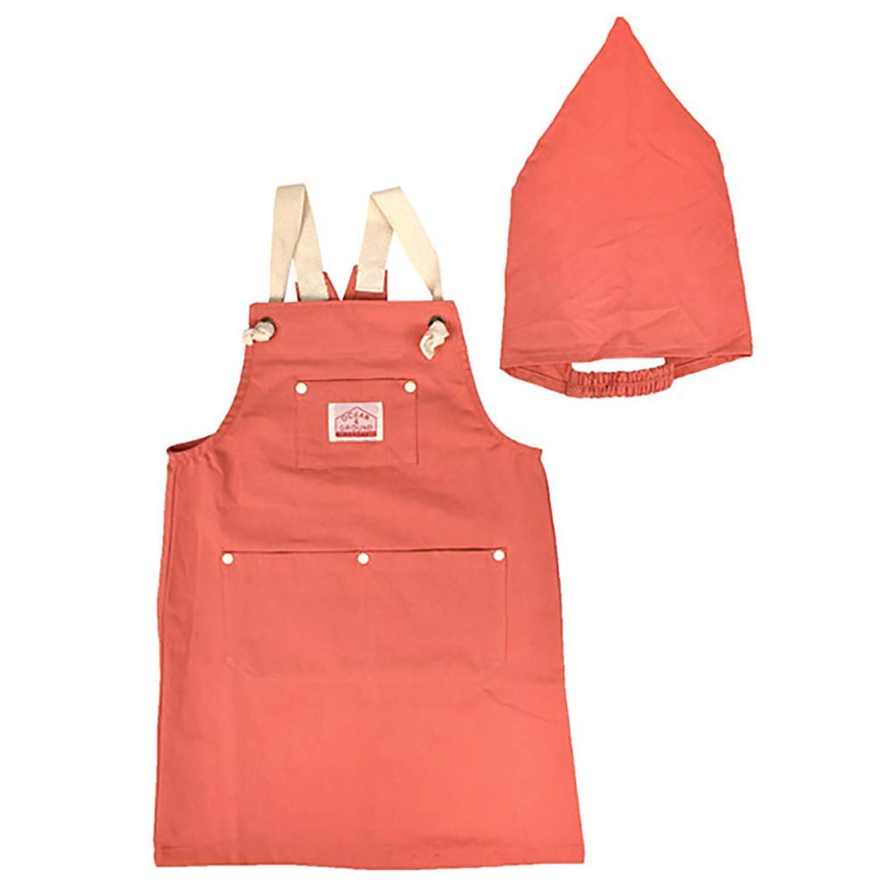 Ocean Ground Apron COOKDAY 1918003 & Set, Kids/Junior, Orange, Large,
