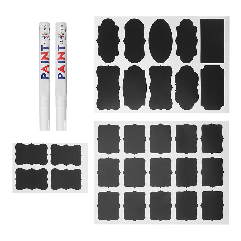 220 szt. Wodoodporne naklejki tablicowe Naklejka etykieta na doniczkę z 2 szt. długopisów (Typ beJ)