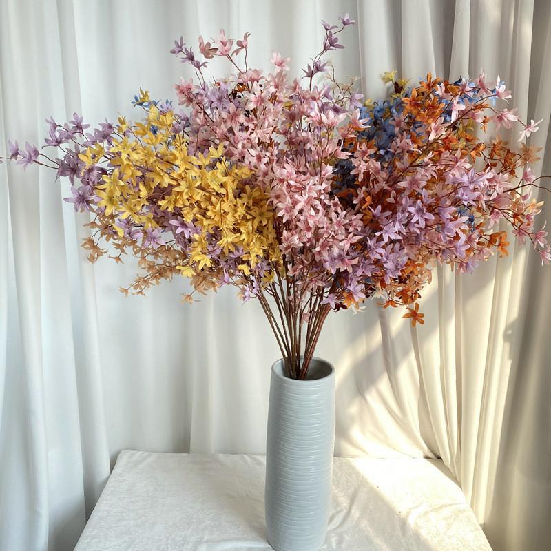 Autumn Orchid Artificial Flower Bouquet For Home Decor And Photography Props