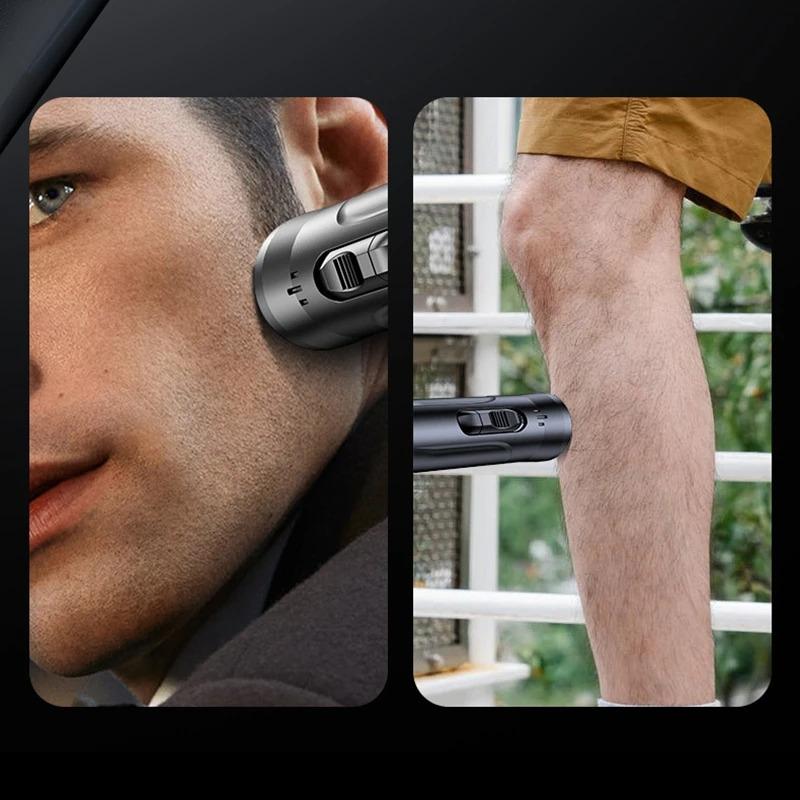 2 In 1 Electric Nose Hair Trimmer Ear Nose Hair Removal Rechargeable Portable Trimmer Professional Painless Trimmer Men Women