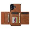 For iPhone 16 Plus Magnetic Phone Case Leather Back Cover with Detachable Card Holder