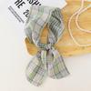 British Cotton Skinny Plaid Scarf Trendy Fashionableable Outfit Hairband Necktie Scarf Small Shawl Headscarf Neck Protection Scarf 11X120Cm