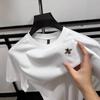 Cotton Short-sleeved Men's Summer New Loose Round Neck Embroidered T-shirt